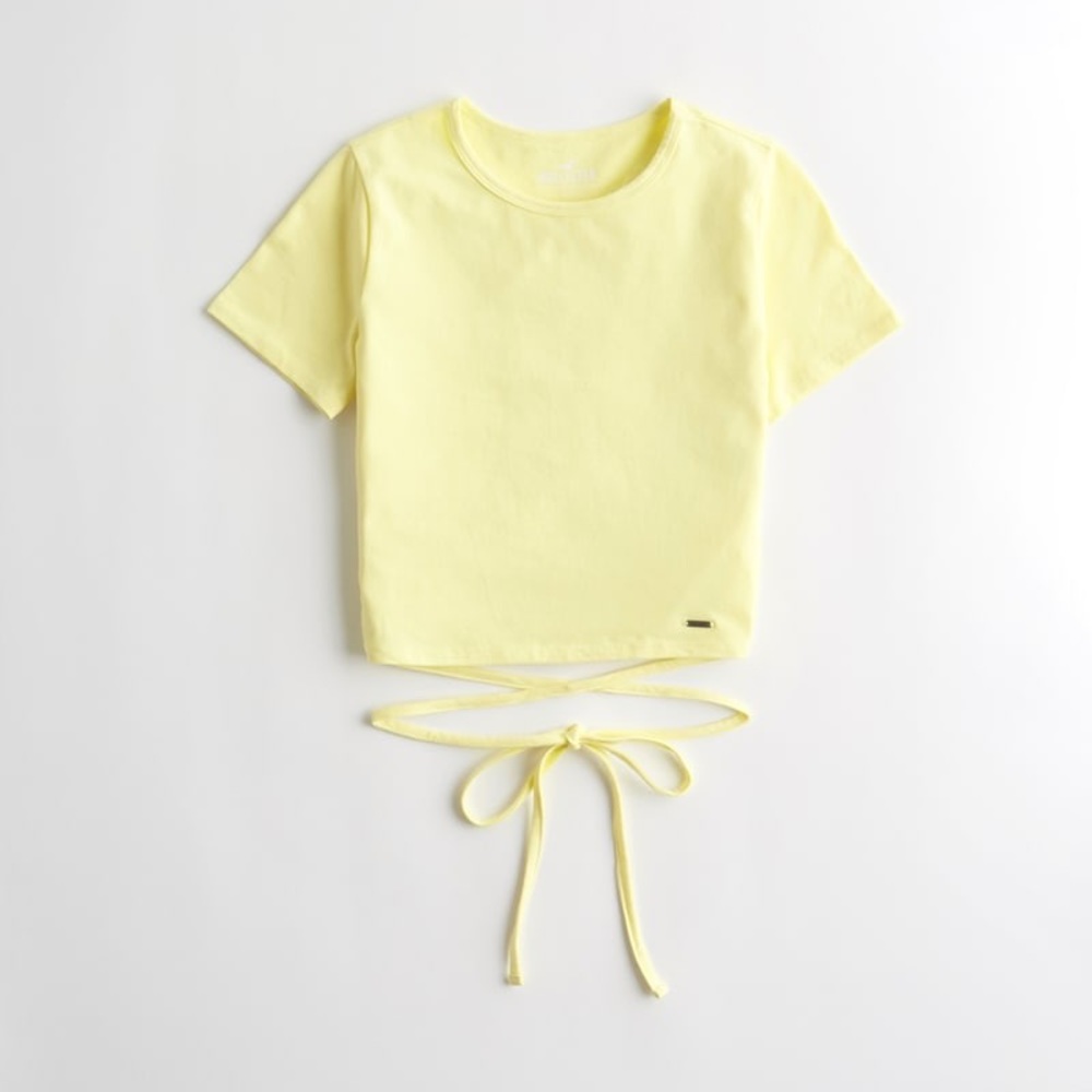 Yellow Must-Have Wrap-Hem Baby Tee